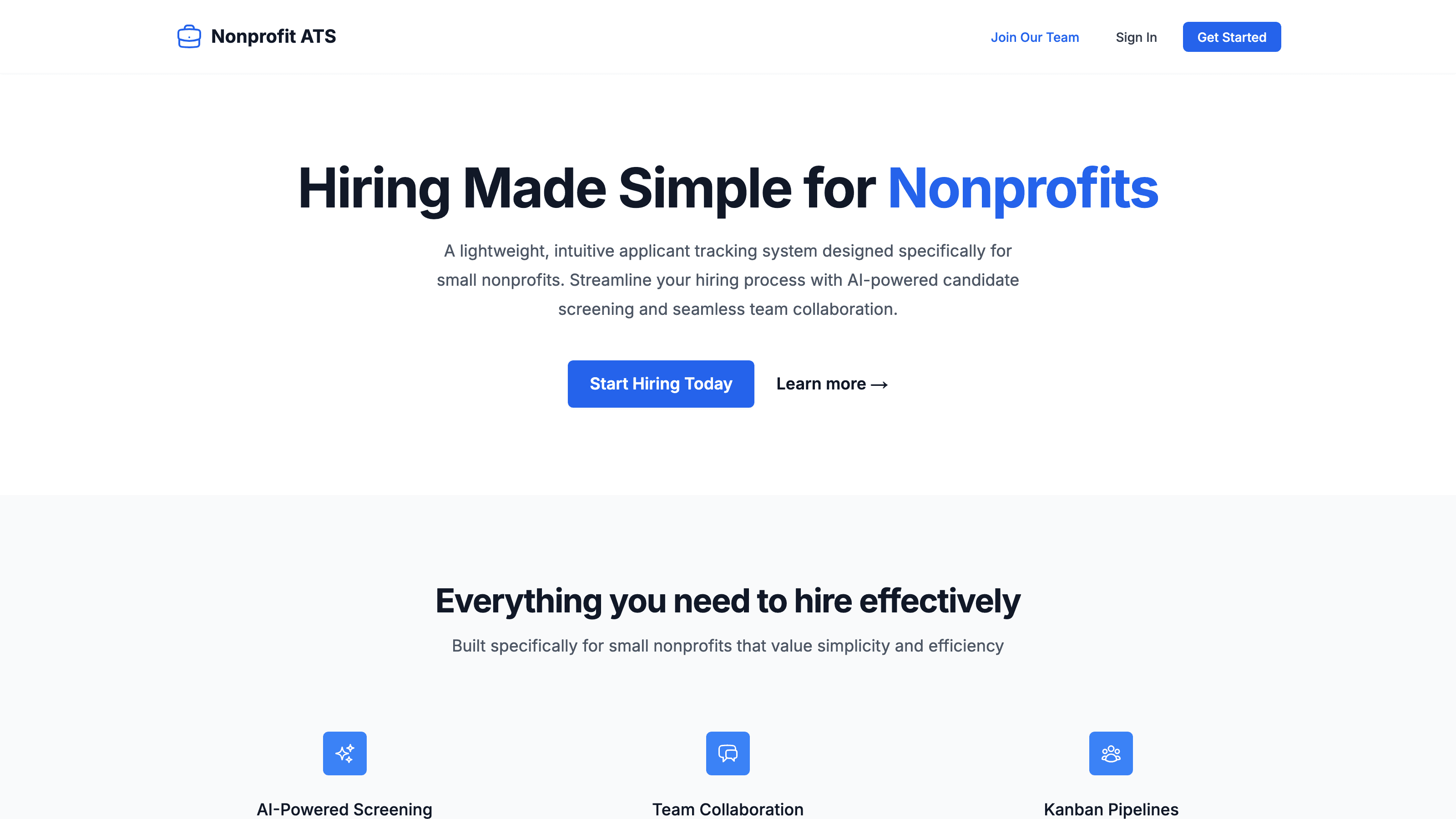 Flourish Fund Applicant Tracking System — Kanban pipeline view